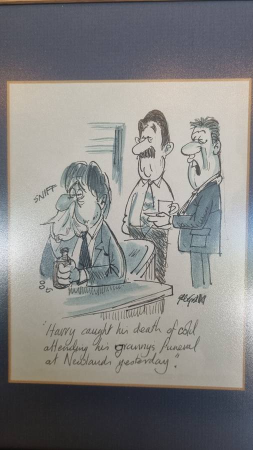 Tony Grogan ORIGINAL rugby cartoon!