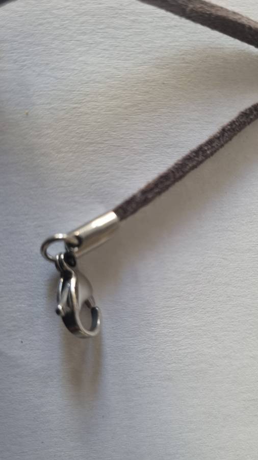 Birds singing all metal pendant leather necklace