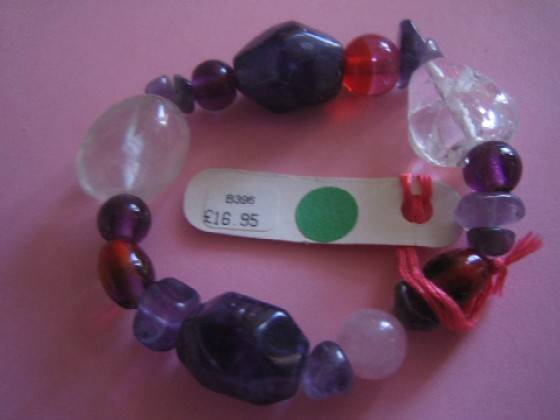 HUGE REDUCTION NEW Real purple and lilac stones bracelet. Was 16.95 pounds from Miglio of the U.K.