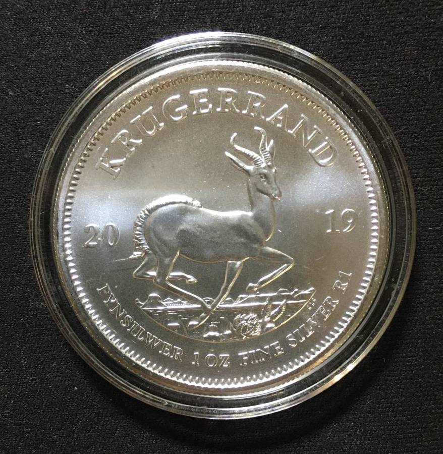 SILVER 1 oz. KRUGERRAND (FREE CAPSULE) 2019.