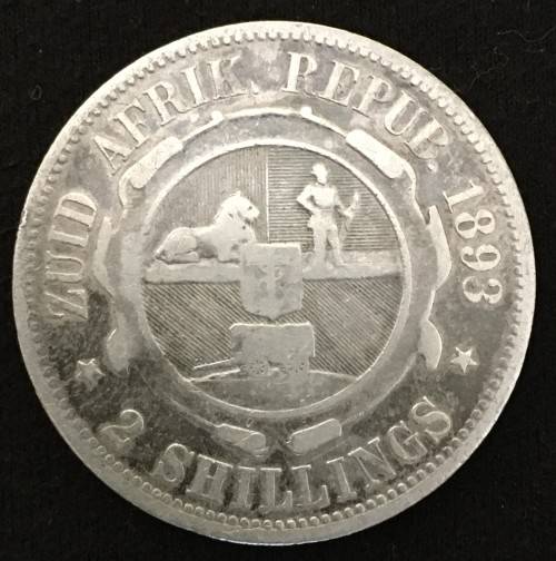 ZAR 1893 2 Shillings. - SCARCE