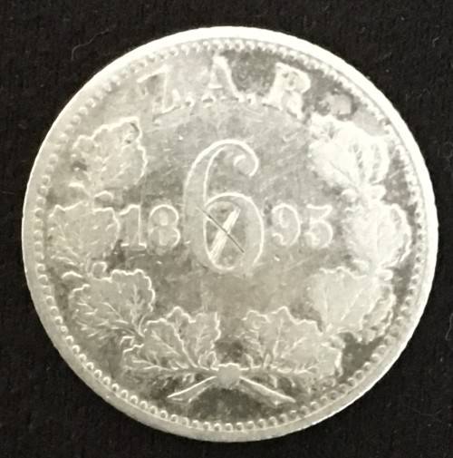 ZAR 1895. 6d / Sixpence.