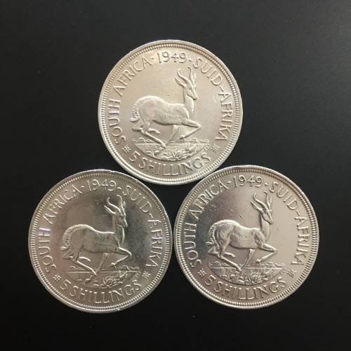 *SALE* SILVER (80%) 1949. 5 SHILLINGS.