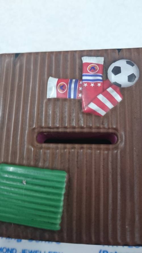 #Vintage 3d savings tin houses and people#