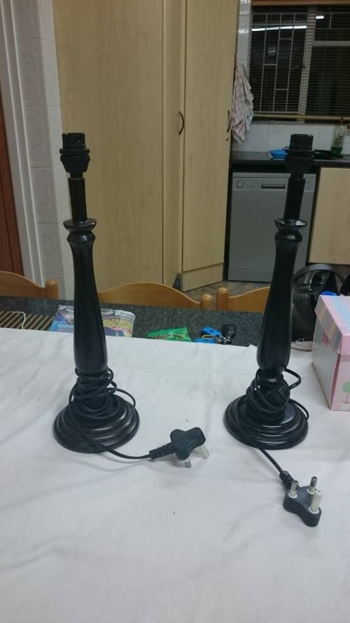 #bedside table lamps x 2#
