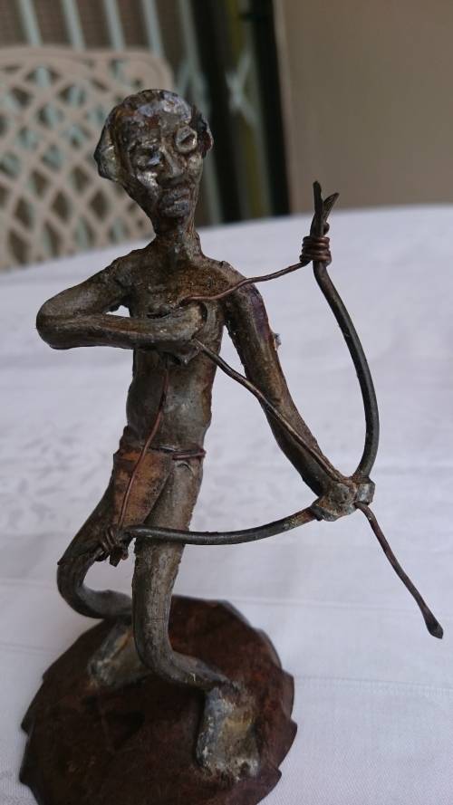 #Bushman hand made figure made of Lead #