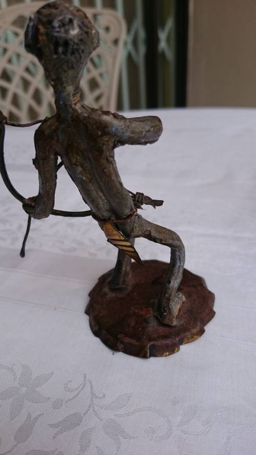 #Bushman hand made figure made of Lead #