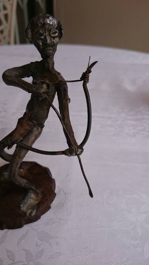 #Bushman hand made figure made of Lead #