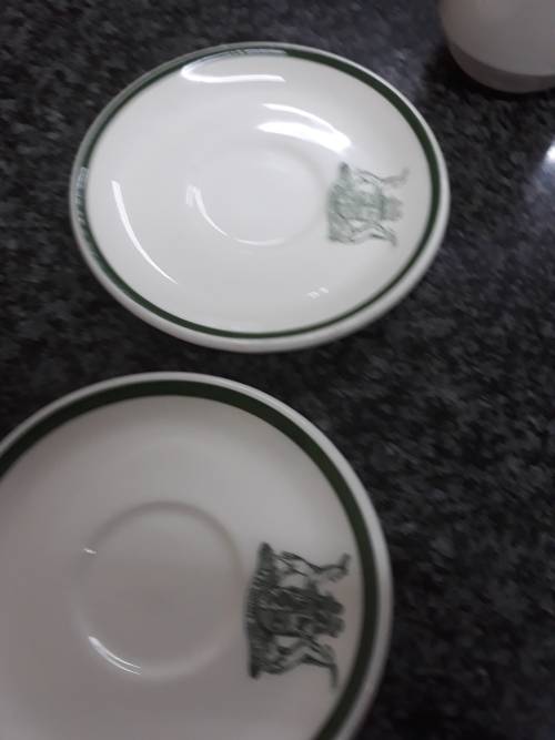 ##SAR espresso cup and saucer x 2 with logo##