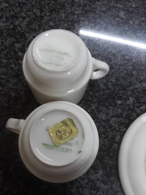 ##SAR espresso cup and saucer x 2 with logo##
