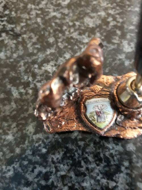 ##Kruger national park bronzed elephant with Schneider K100 ballpoint pen##