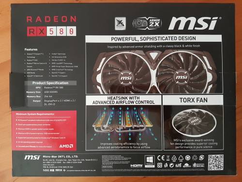 MSI RX 580, 4GB OC edition