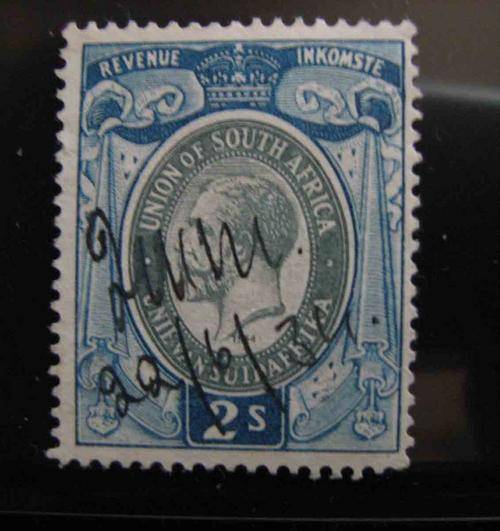 2s Union of South Africa revenue stamp