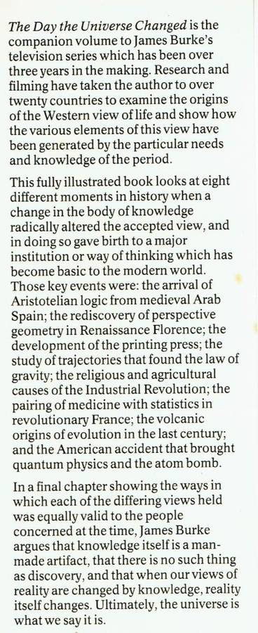 The Day the Universe Changed (BBC) History of ideogical innovation in Western World