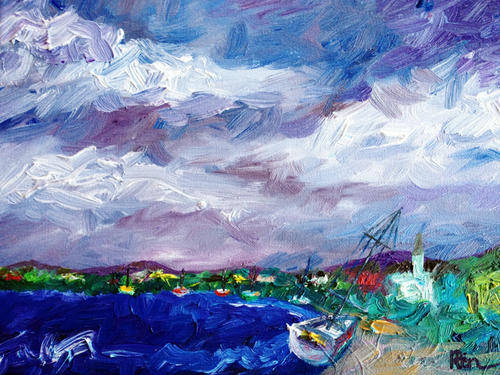 Harbourscape 02 - Original Oil Painting