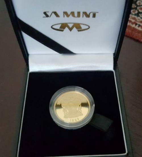 1999 Thrinaxodon S.A. Gold Coin, R2 Gold 1/4oz (7.777 gram) 24 carat MINT