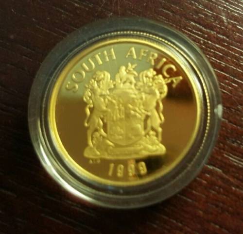 1999 Thrinaxodon S.A. Gold Coin, R2 Gold 1/4oz (7.777 gram) 24 carat MINT
