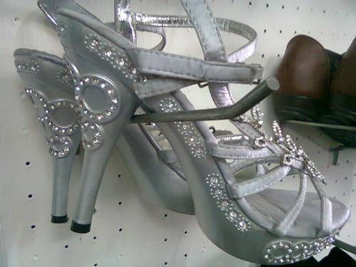 New Silver Diamante High Heels,