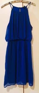 Woolworths  Halter neck blue dress Size: 12