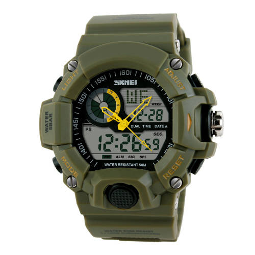 Mens Military Sport Watch - Analog and Digital Waterproof - GREEN ___________###Courier from R99###