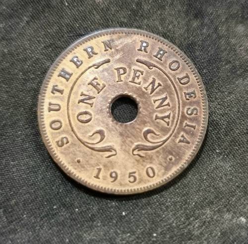 1950 Southern Rhodesian Penny