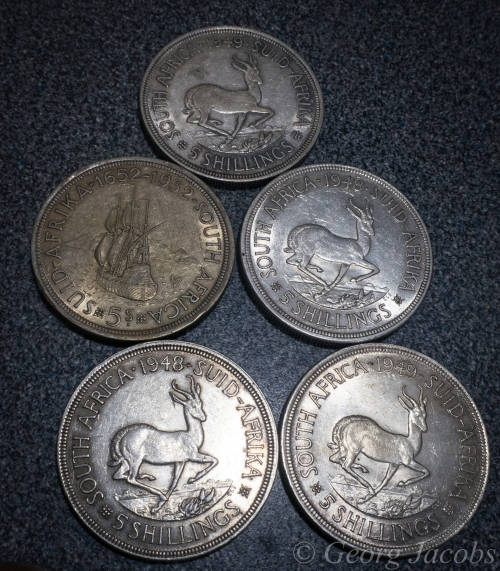 Five Union Crowns- Bid per coin- start @ R1 !!!