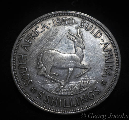 1950 Five Shillings- Stunning and Scarce - Start @ R1