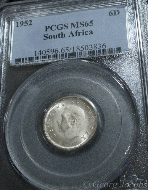 1952 Sixpence Gem Unc PCGS MS65 Finest Known @PCGS - Start @ R1 !!!!