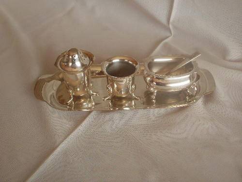 SILVER PLATED CRUET SET