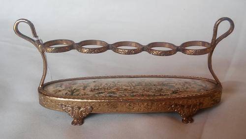 VINTAGE LIPSTICK HOLDER WITH TAPESTRY DESIGN