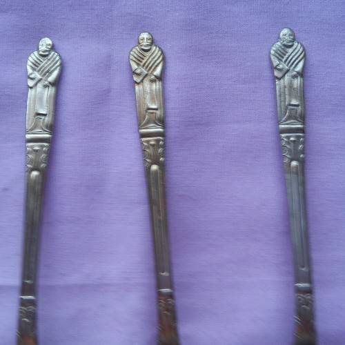 X3 SILVER PLATED APOSTLE TEASPOONS