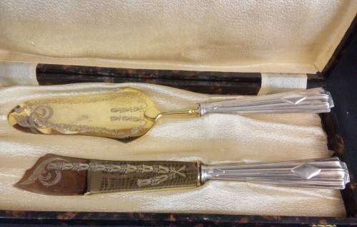 800 SILVER HANDLE SERVING SET