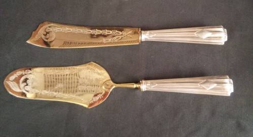 800 SILVER HANDLE SERVING SET