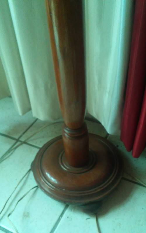 TEAK BARLEY TWIST LAMP