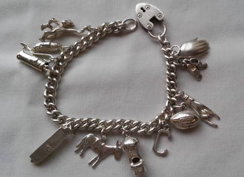 SILVER CHARM BRACELET (53.2GRAM)