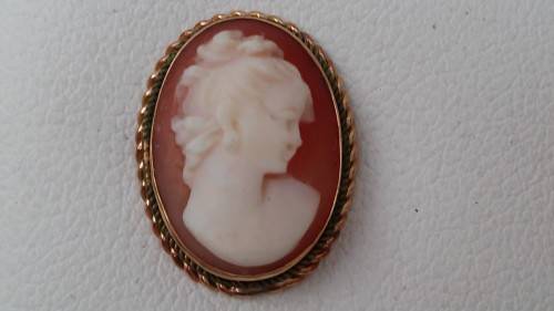 18ct Gold Cameo earrings