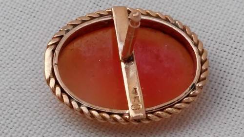 18ct Gold Cameo earrings