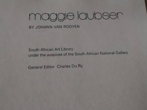 Book: Maggie Laubser by Johann van Rooyen, South African Art Library