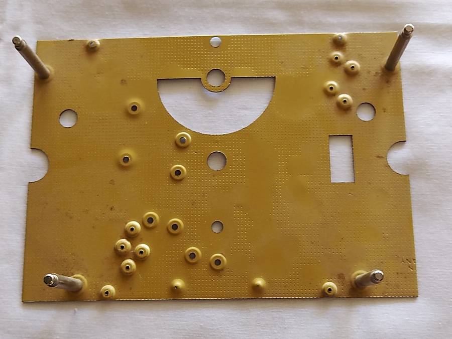 Grandfather Clock: Dial fitting for movement (c)