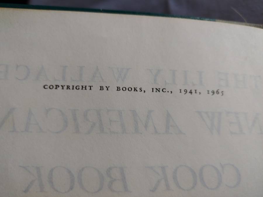 Book: The Lily Wallace New American Cook Book - 1965