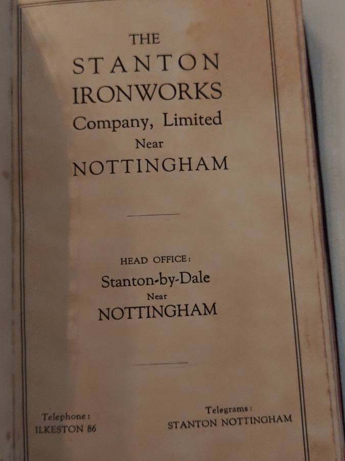 Book: The Stanton Ironworks Comp., Ltd Near Nottingham _ 1940