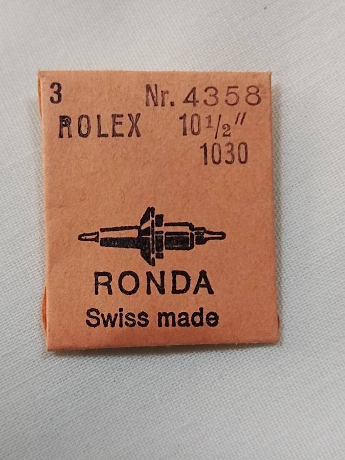 Rolex 4358, 10 1/2" 1030. Ronda Swiss made