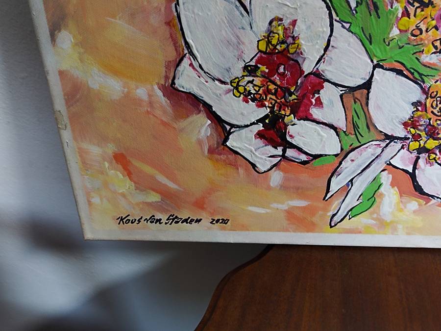 Painting on canvas by Koos van Staden