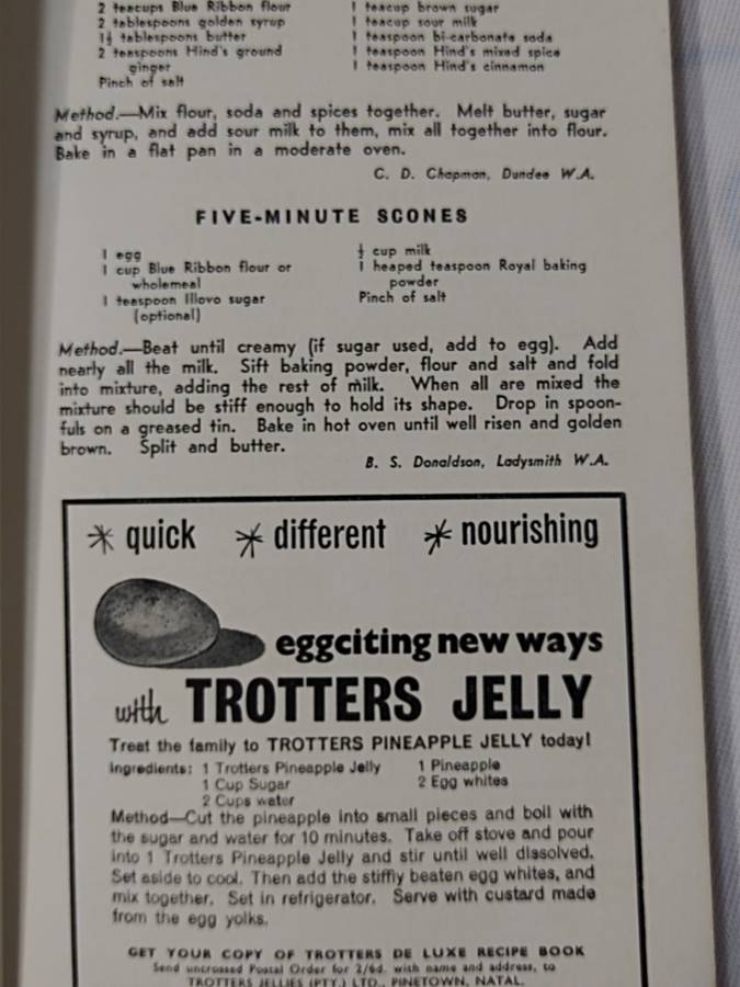 Book: Silver Jubilee recipe book. Re Issued 1959