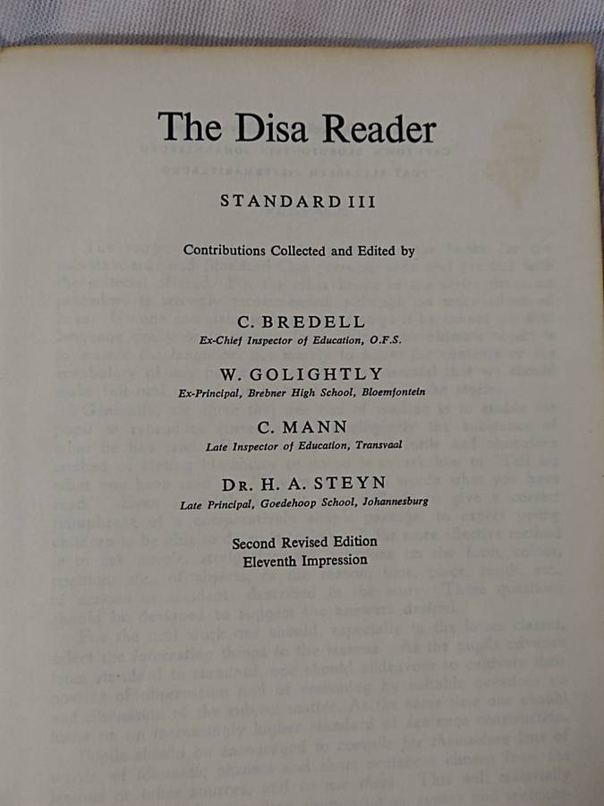 Book: Disa Readers. Standard III book