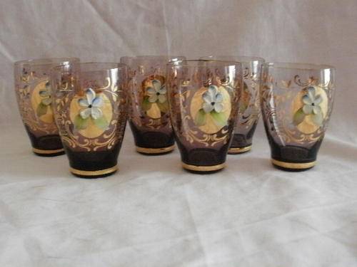SET X6 VENETIAN LIQUER GLASSES