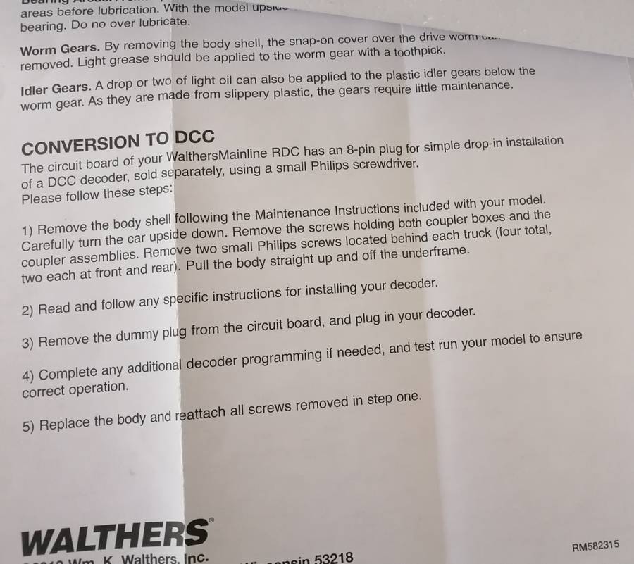 HO Budd RDC locomotive