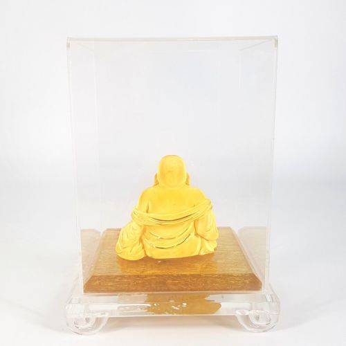 24ct YELLOW GOLD BUDDHA IN DISPLAY BOX