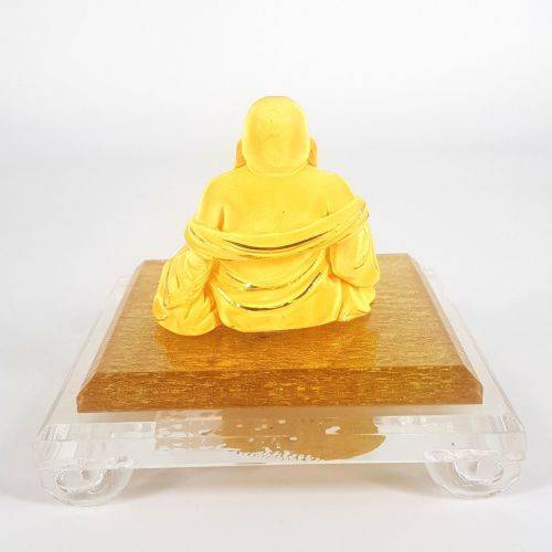 24ct YELLOW GOLD BUDDHA IN DISPLAY BOX