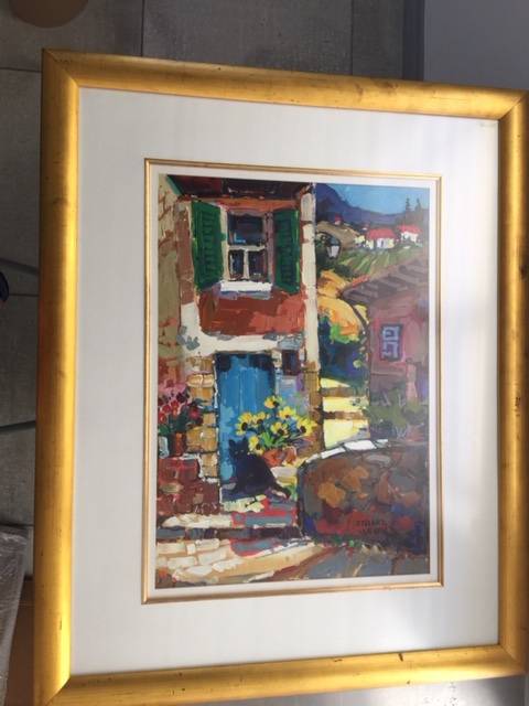 Isabel Le Roux "Town Scene" Huge Piainting